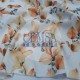 Printed Kashkorse Fabric | 94% Cot 6% Ea | Orange Leaf Cemsa Textile