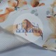 Printed Kashkorse Fabric | 94% Cot 6% Ea | Orange Leaf Cemsa Textile