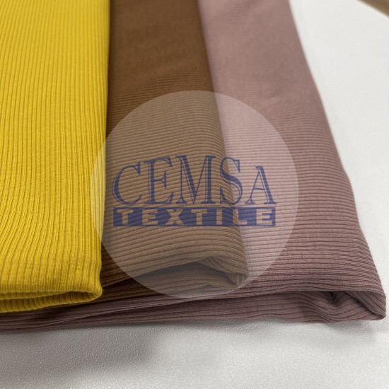 Rib Fabric | 92% Cot 8% Ea | Mustard Cemsa Textile