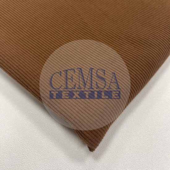 Rib Fabric | 92% Cot 8% Ea | Brown Cemsa Textile