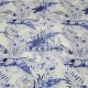 Printed Sateen Fabric | 100% Cotton| Blue Flower 233059 Cemsa Textile