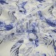 Printed Sateen Fabric | 100% Cotton| Blue Flower 233059 Cemsa Textile