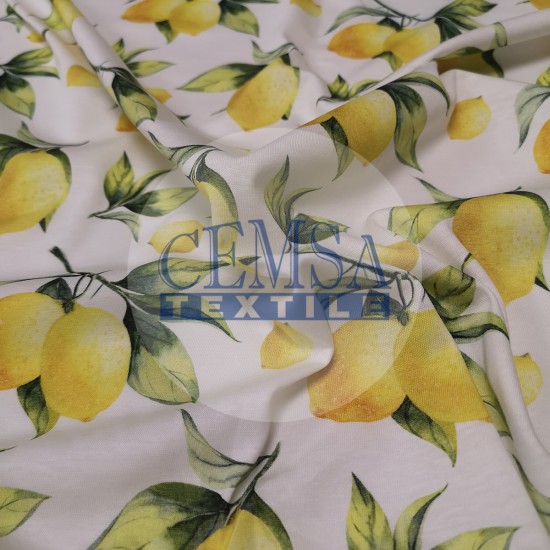 Printed Single Jersey | 100% Cotton | Lemon Cemsa Textile