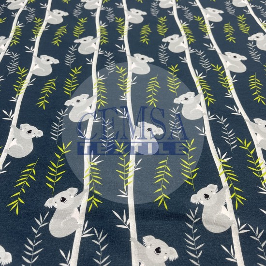 Printed Muslin | 180 cm PSNG_KOALA Printed Single Jersey | 95% Cot 5% Ea | Koala