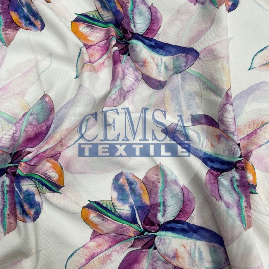 Printed Single Jersey PSNG_WTRCLRFLWR Printed Single Jersey | 95% Cot 5% Ea | Watercolor Flower