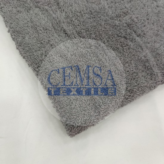 Towel Fabric | 100% Cotton |Dark Grey Cemsa Textile