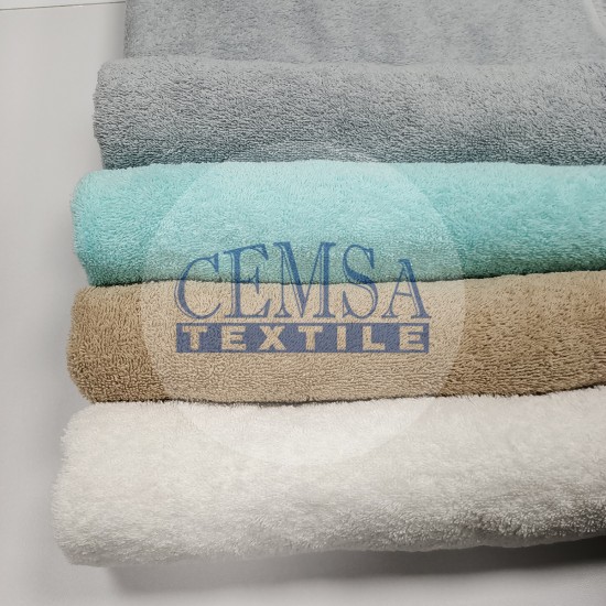 Towel Fabric | 100% Cotton | Grey Cemsa Textile