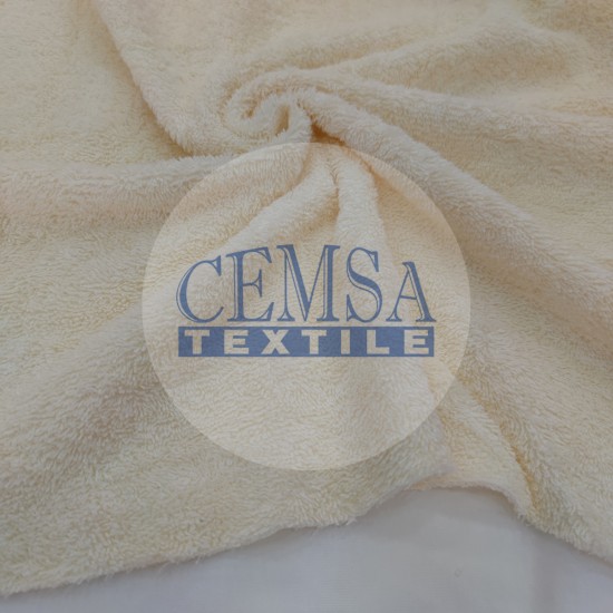 Towel Fabric | 100% Cotton | Cream Cemsa Textile