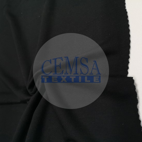 Two Yarn Fleece 92% Viscose 8% Ea | Black Cemsa Textile