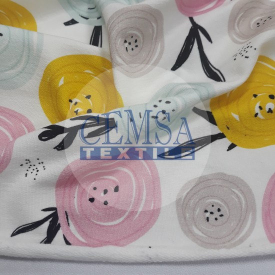 Two Yarn Fleece 95% Cotton 5% Ea | Blue Pink Yellow Cemsa Textile