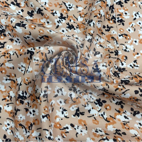 Printed Woven Fabric 100% Viscose | Belmando Flower Cemsa Textile