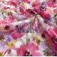 Printed Woven Fabric 100% Viscose | Belmando Pink Flower Cemsa Textile