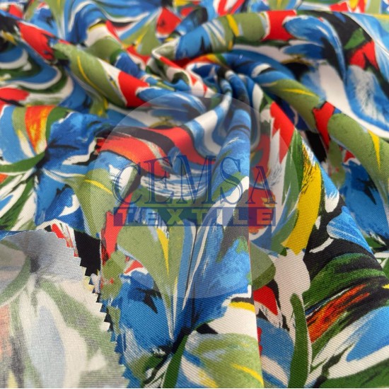 Printed Woven Fabric 100% Viscose | Belmando Colorful2 Cemsa Textile