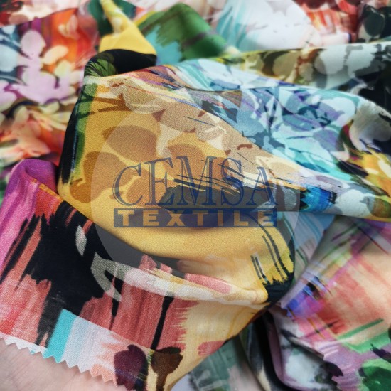 Printed Woven Fabric 97% Cotton 3% Spandex | PW_PCLRB Cemsa Textile