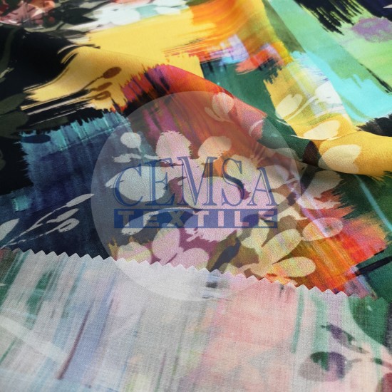 Printed Woven Fabric 100% Viscose | PW_VCLRB Cemsa Textile