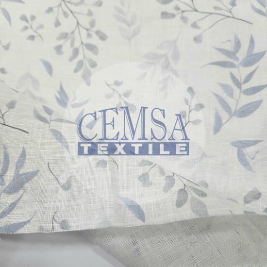 Printed Woven Linen Fabric 100% Linen | B46015_V1 Cemsa Textile