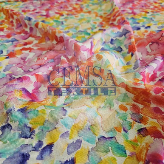 Printed Woven Fabric 100% Viscose| Vual 92089