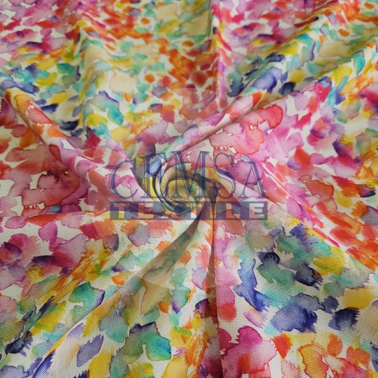 Printed Woven Fabric 100% Viscose| Vual 92089 Cemsa Textile