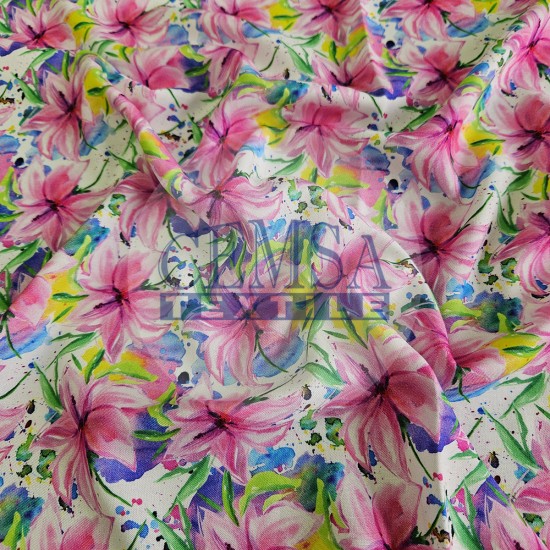 Printed Woven Fabric 100% Viscose| Vual 92091