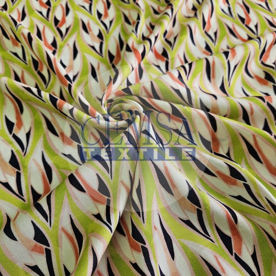 Printed Woven Fabric 100% Viscose| Vual 92096 Cemsa Textile