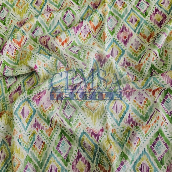 Printed Woven Fabric 100% Viscose| Vual 92094 Cemsa Textile